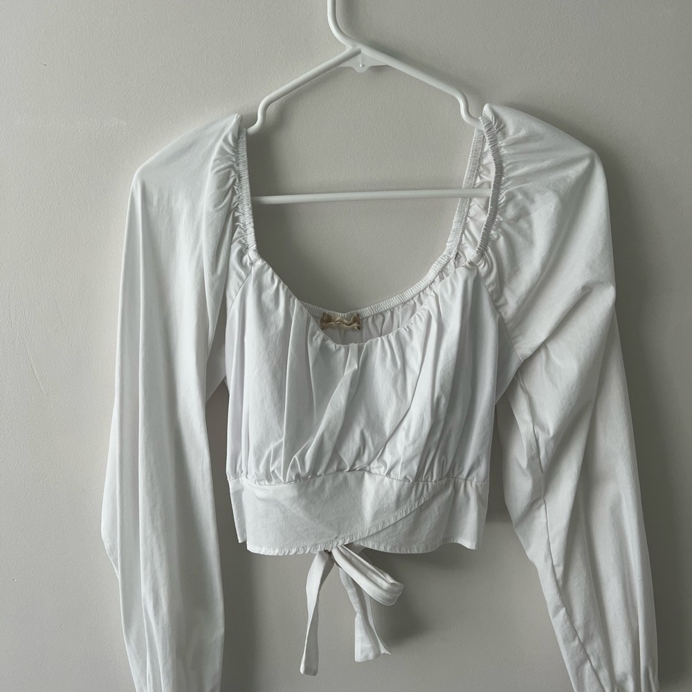 Elegant White Long Sleeve Top
